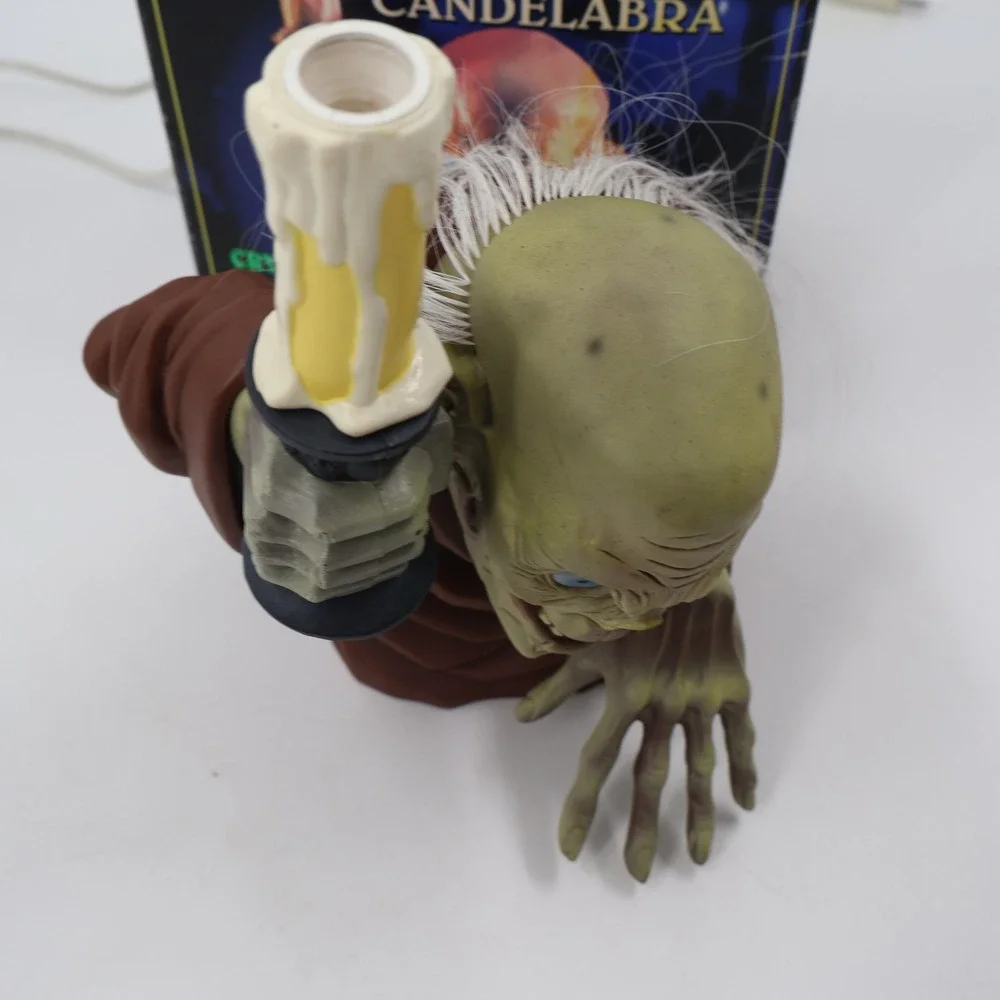 Trendmasters Tales from the Crypt Keeper Candelabra Vintage 1996 Brown Light Up